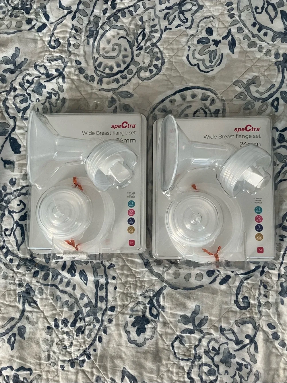 Wide Breast Flange Set 24mm - Clear (Pair)